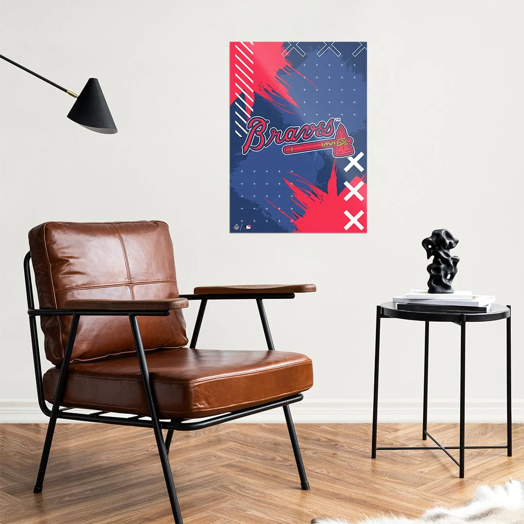 Atlanta Braves Stitch Logo - Metal Wall Art - Image 2