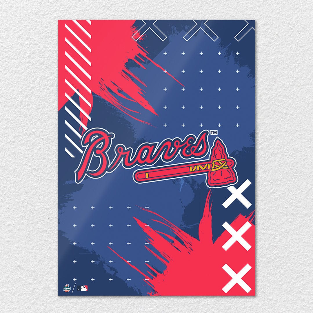 Atlanta Braves Stitch Logo - Metal Wall Art - Image 6