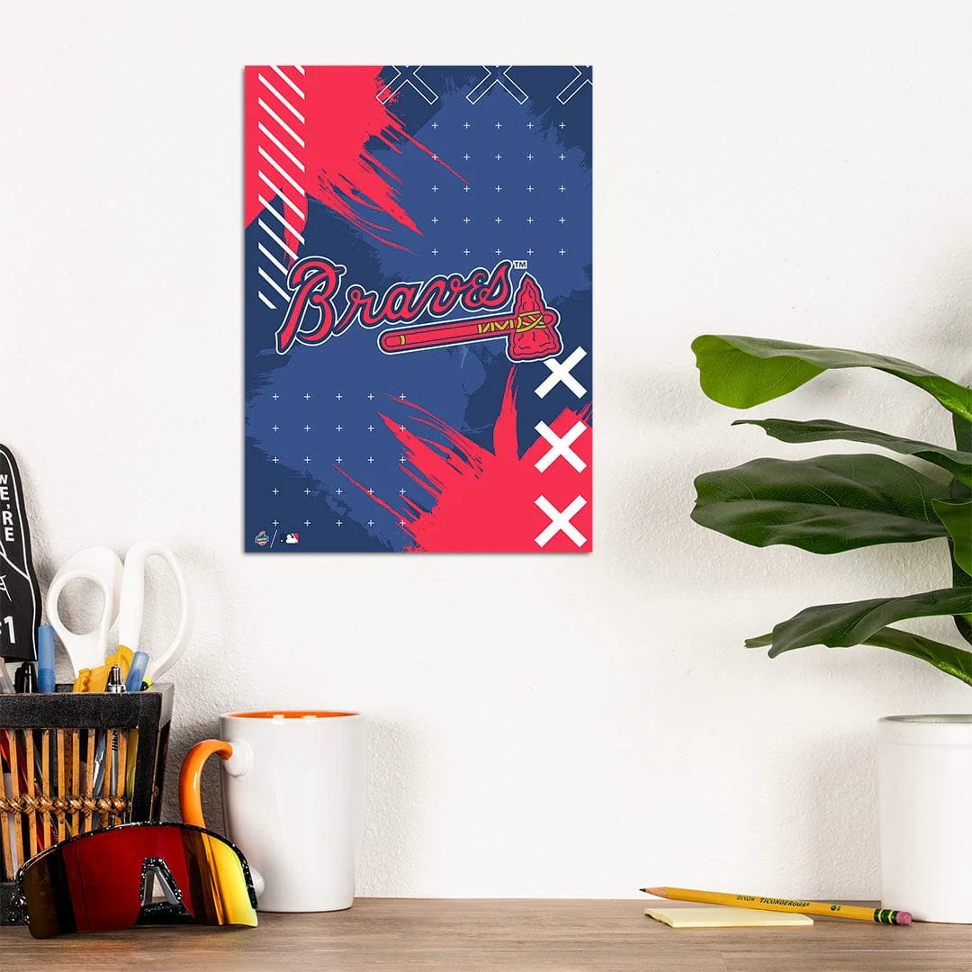 Atlanta Braves Stitch Logo - Metal Wall Art - Image 7