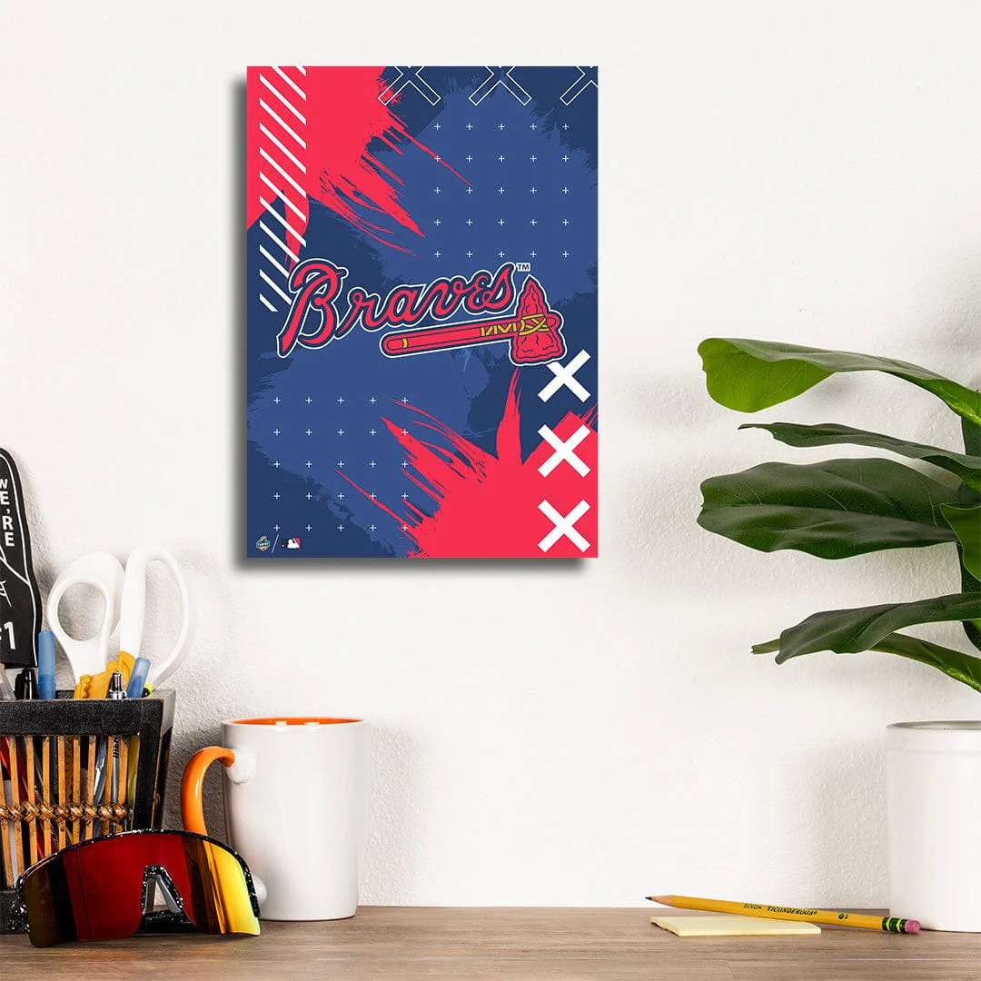 Atlanta Braves Stitch Logo - Metal Wall Art - Image 8