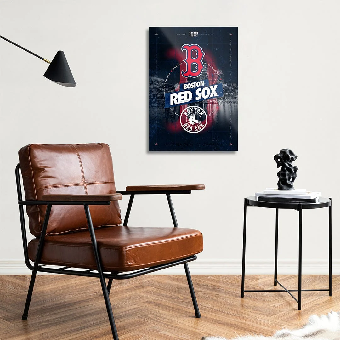 Boston Red Sox City Skyline Stacked - MLB Metal Wall Art - Image 3