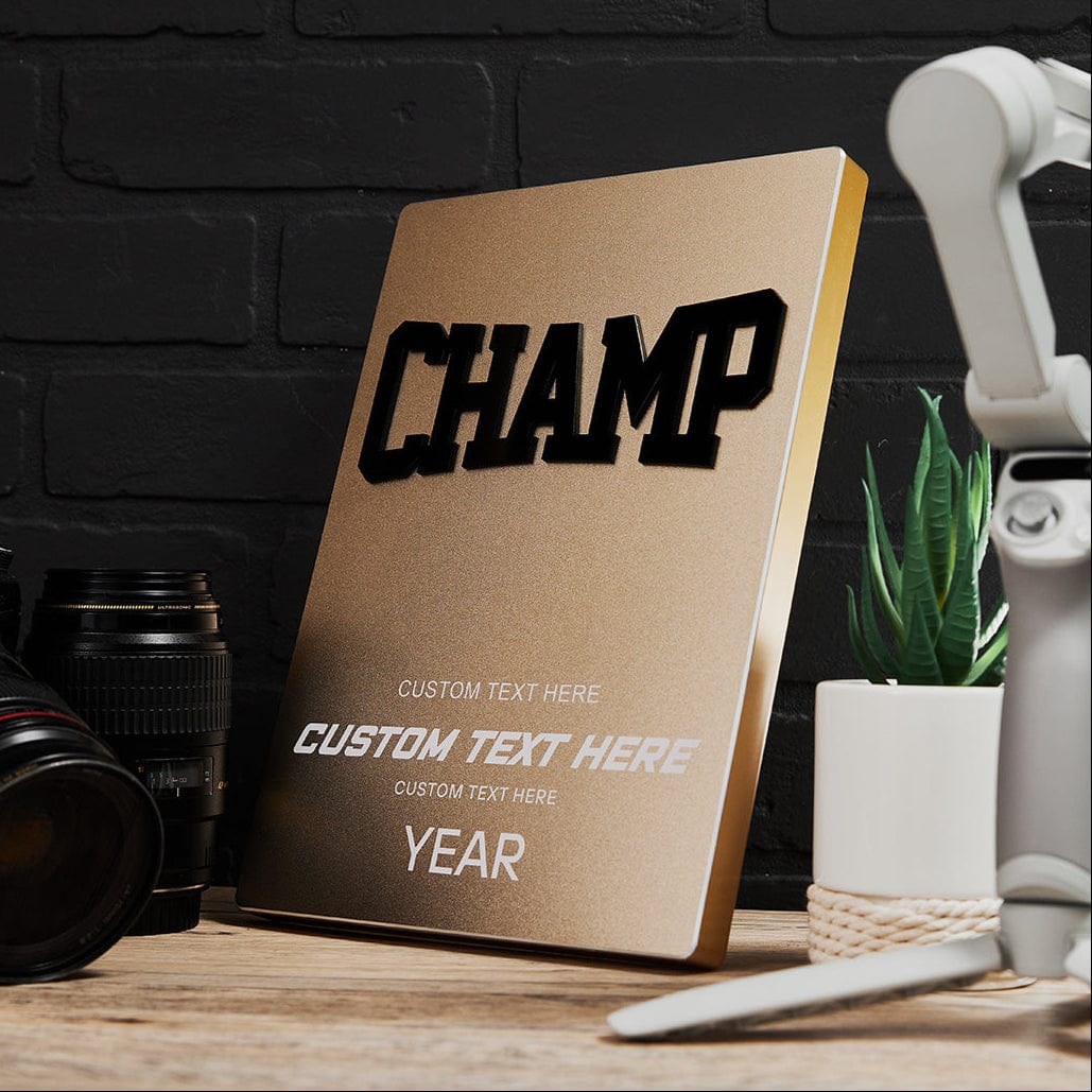 11" Champ Custom Metal Plaque - Image 2