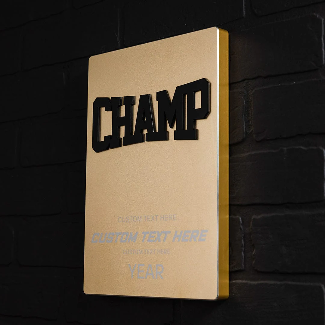 11" Champ Custom Metal Plaque - Image 3