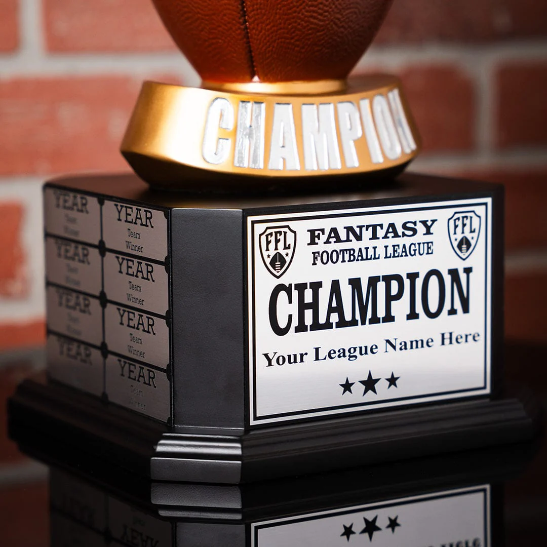 15" Perpetual Fantasy Football Trophy - Crown Football - Image 3