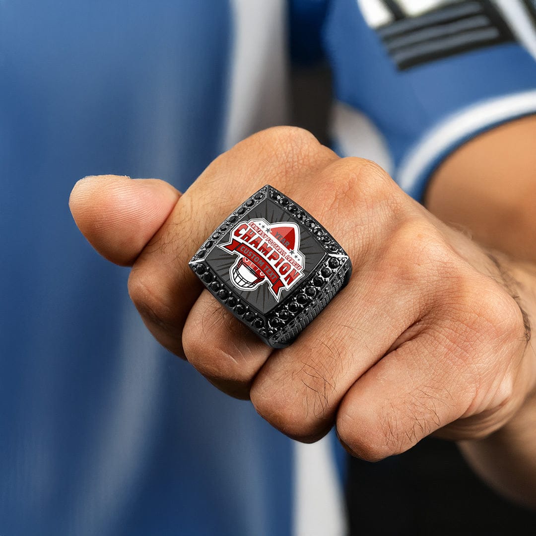 Custom Fantasy Football Championship Ring - Gunmetal - Image 6