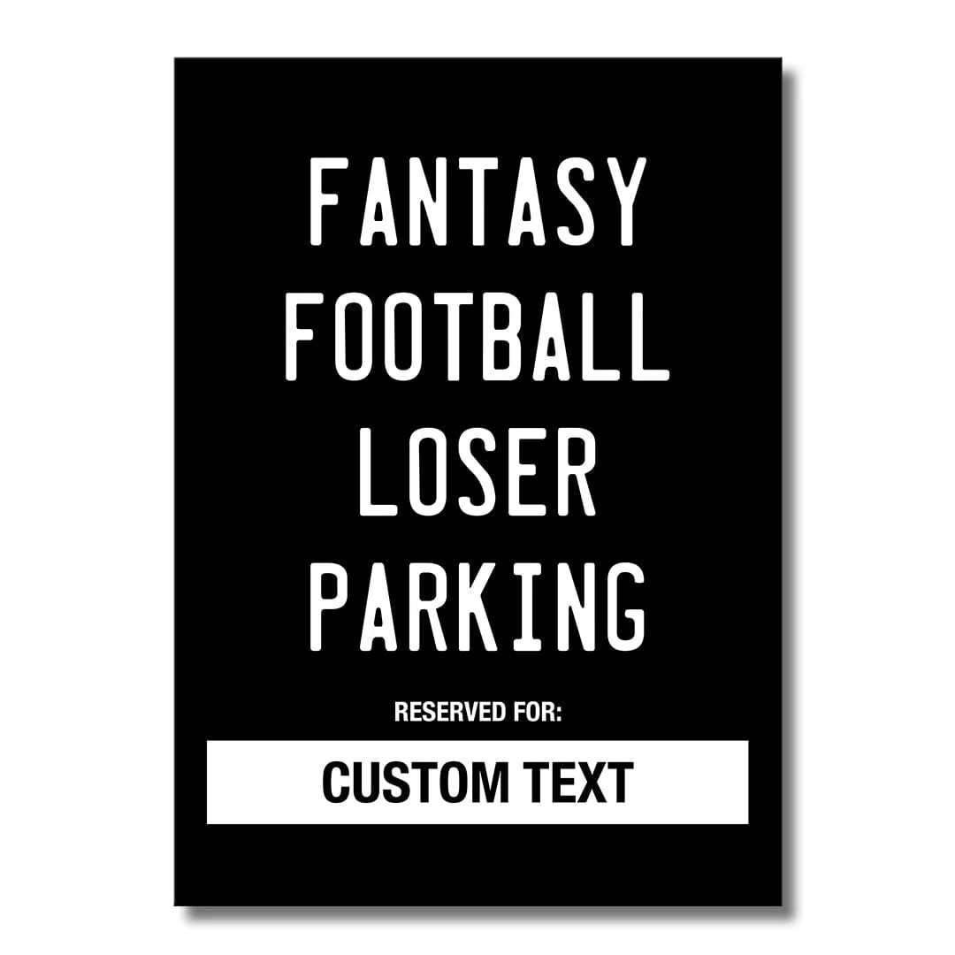 Custom Fantasy Football Loser Parking - Metal Wall Art - Image 2