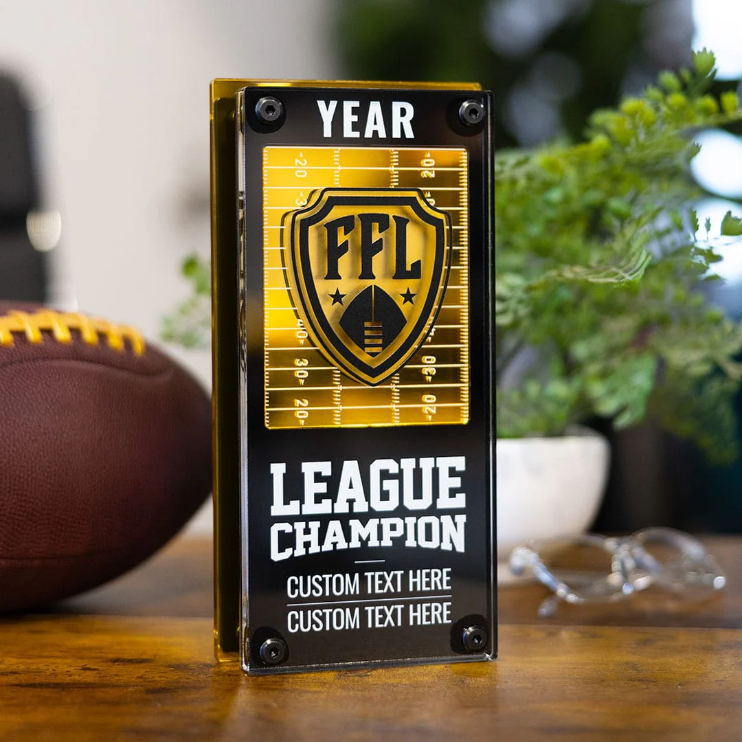 Custom FFL Champion Acrylic Award - Image 4