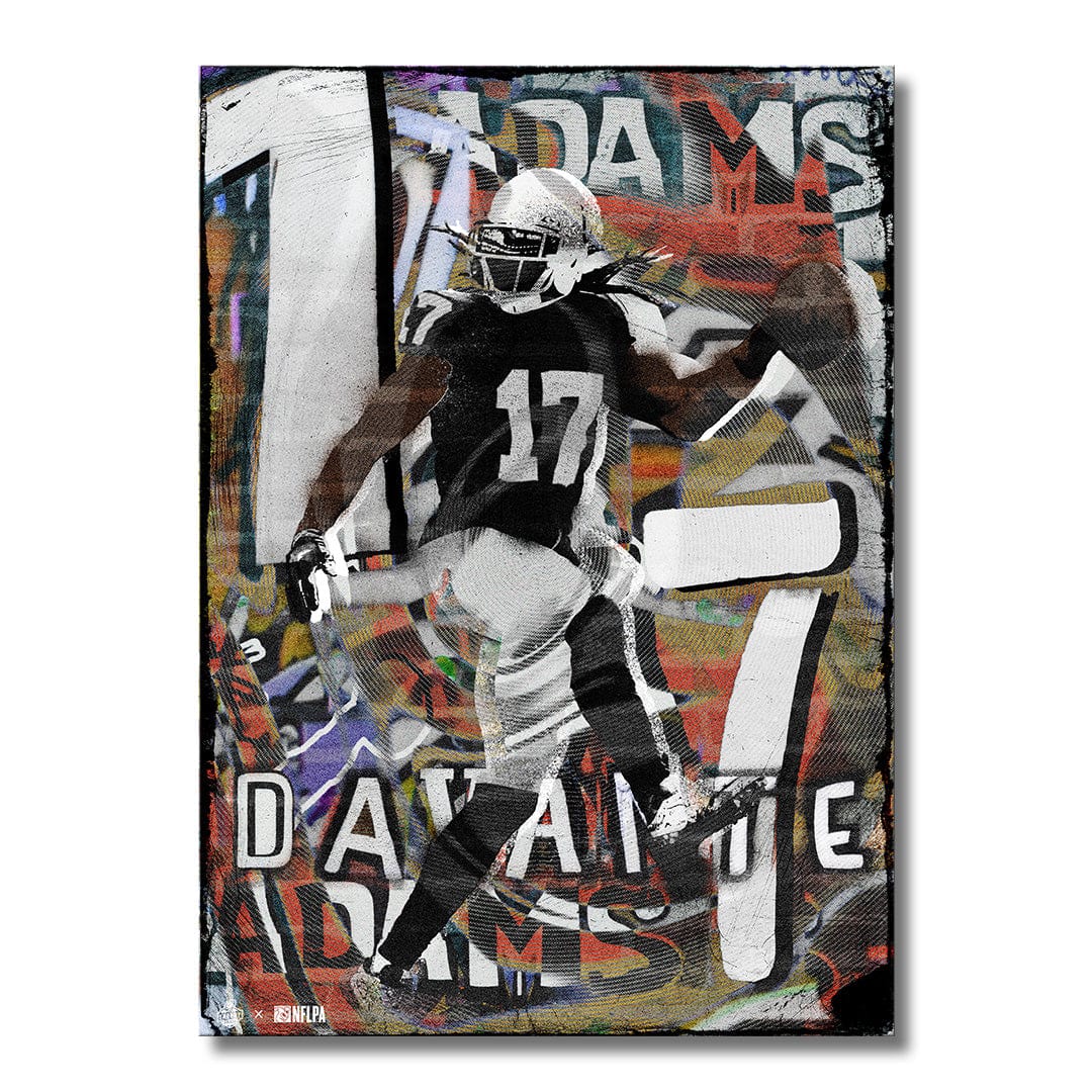 Davante Adams Stencil Mural - Metal Wall Art