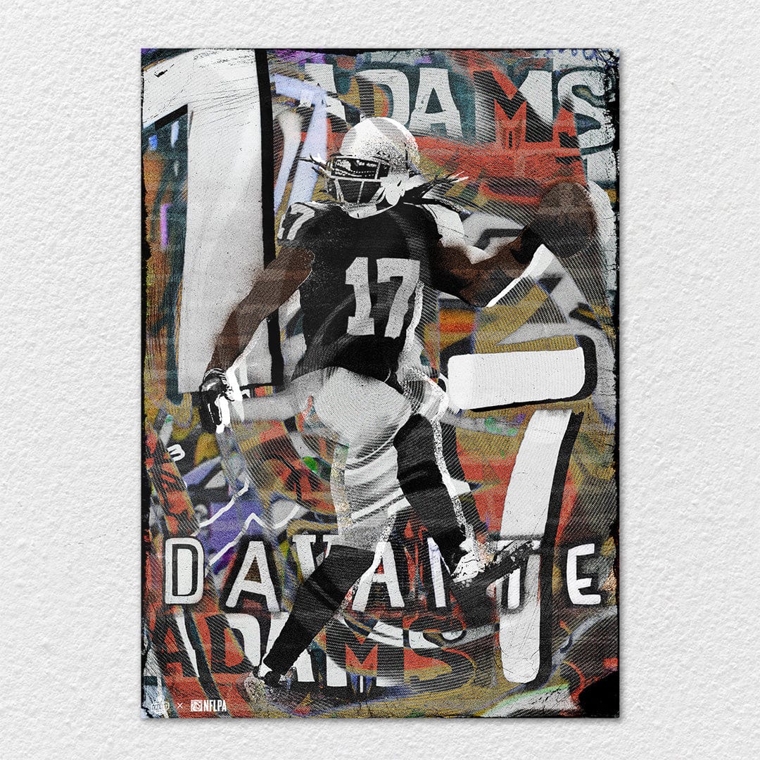 Davante Adams Stencil Mural - Metal Wall Art - Image 5