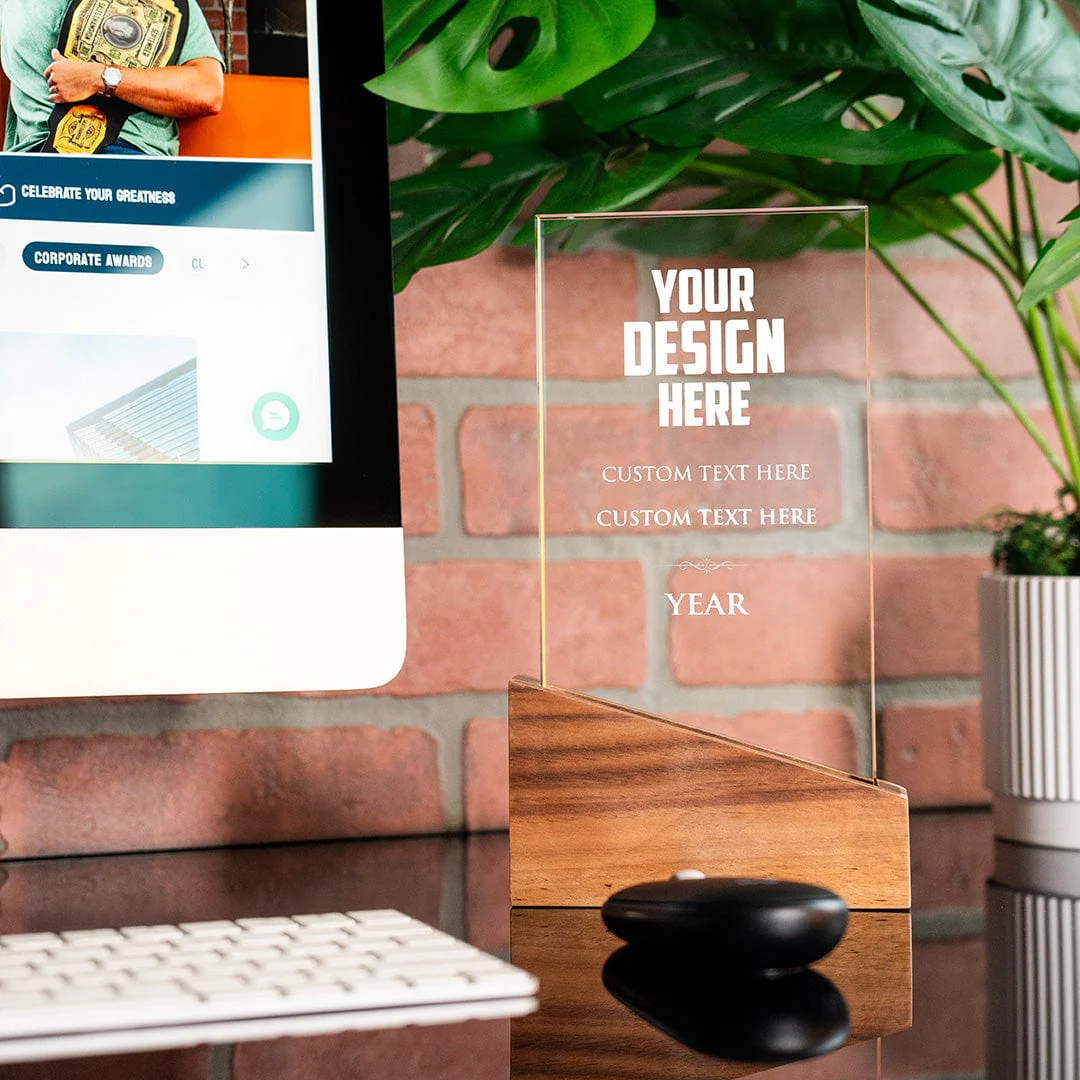 9.5" Design Your Own Custom Denali Crystal Award - Image 2
