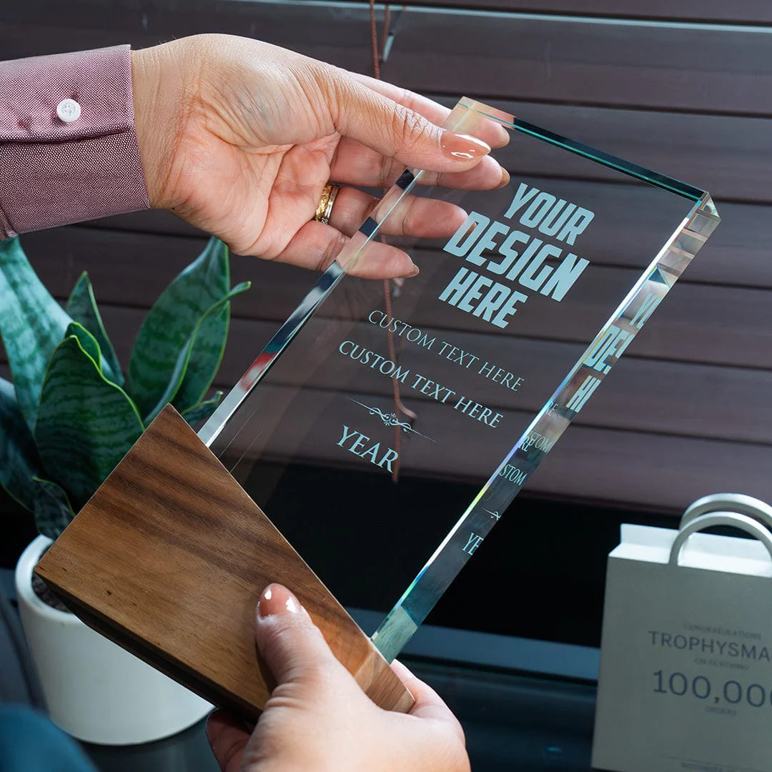 9.5" Design Your Own Custom Denali Crystal Award - Image 3