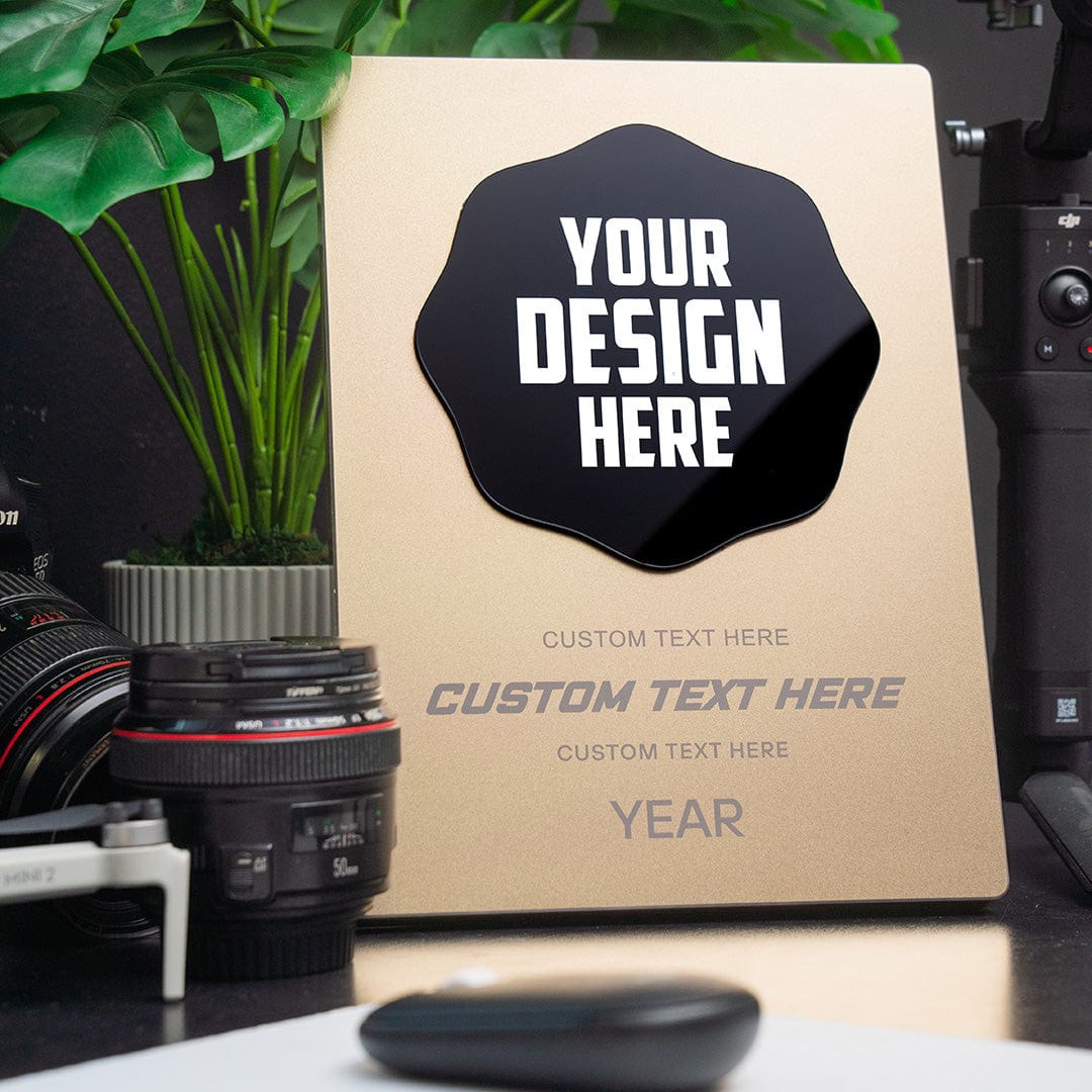 11" Design Your Own Custom Gold Plaque - Image 2