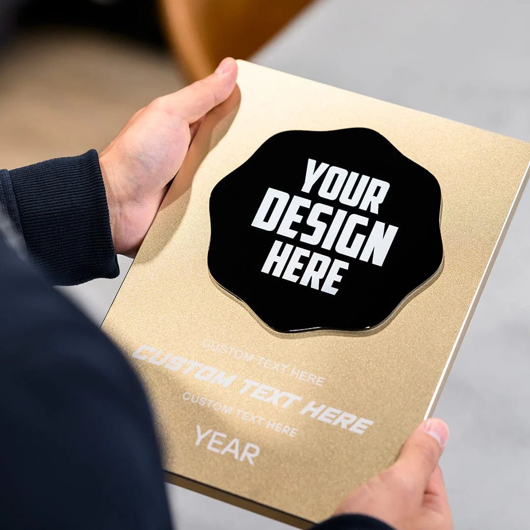 11" Design Your Own Custom Gold Plaque - Image 3