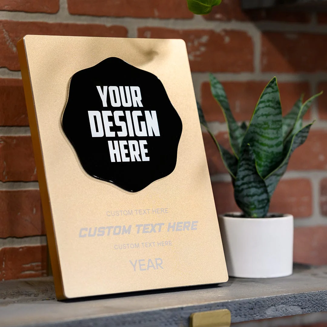 11" Design Your Own Custom Gold Plaque - Image 4