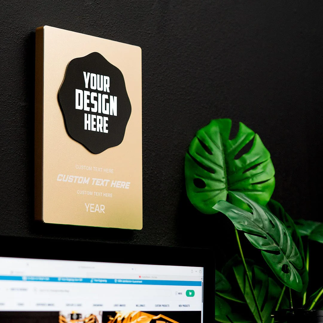 11" Design Your Own Custom Gold Plaque - Image 6