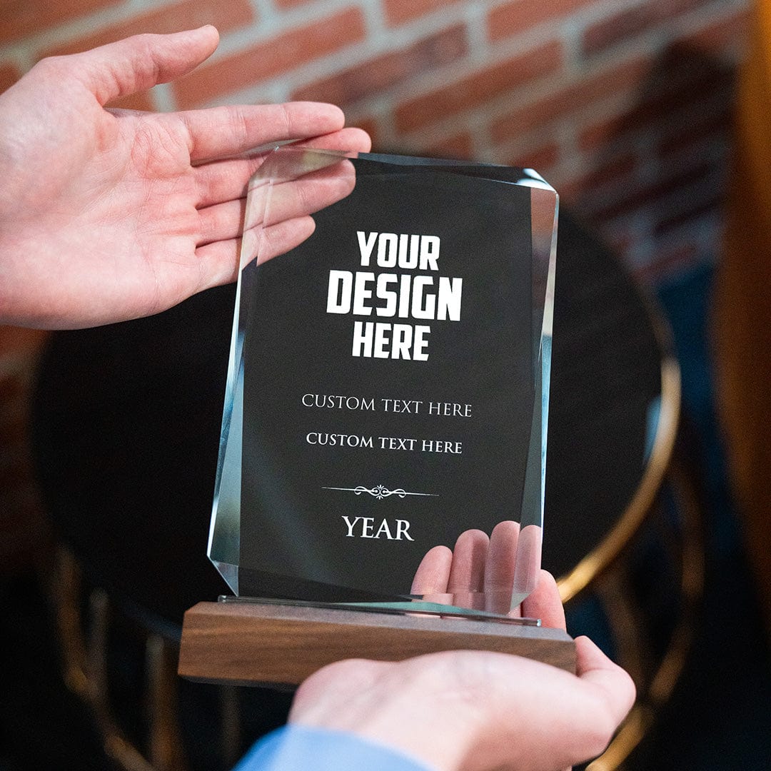 8.5" Design Your Own Custom Rainier Crystal Award - Image 3