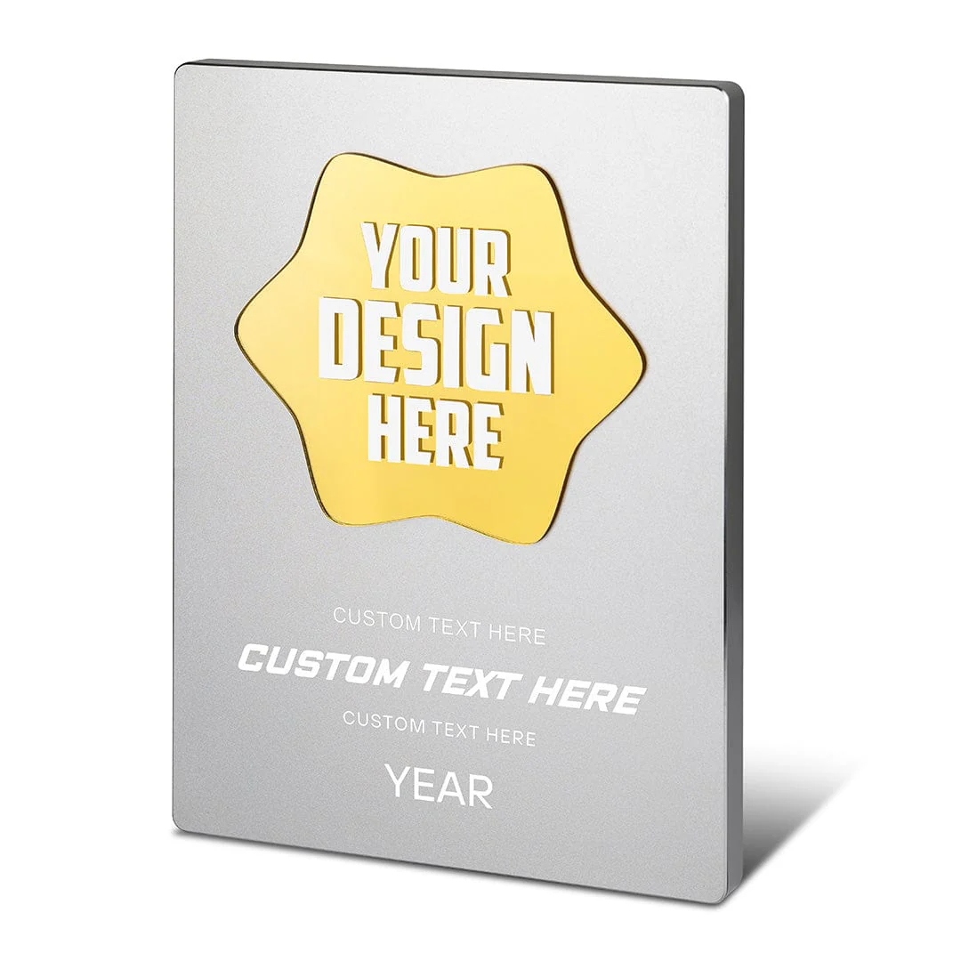 11" Design Your Own Custom Silver Plaque
