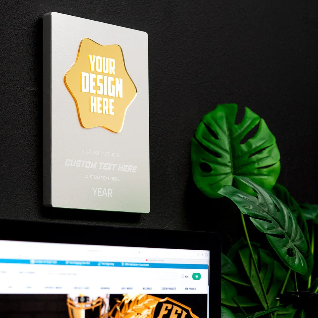 11" Design Your Own Custom Silver Plaque - Image 2