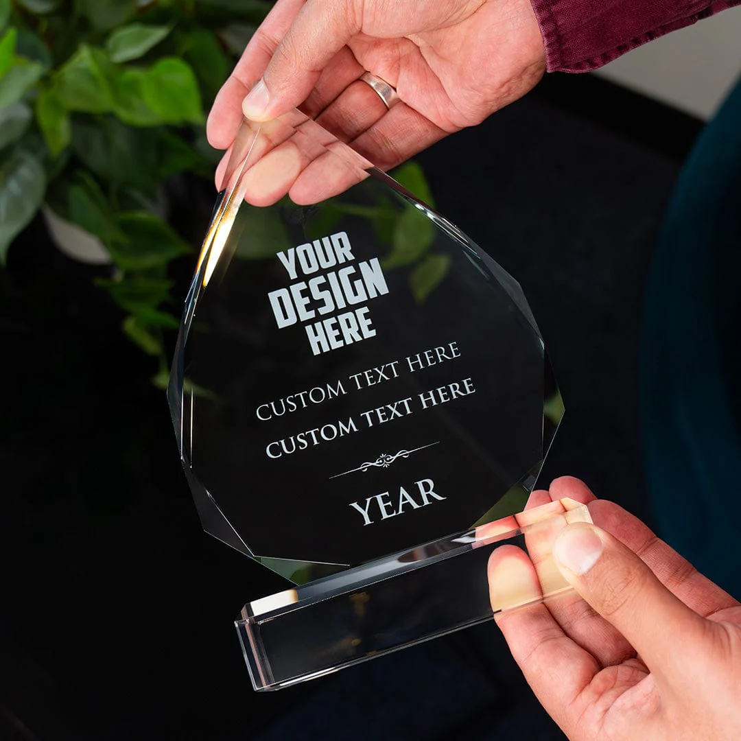8.5" Design Your Own Custom Everest Crystal Award - Image 3
