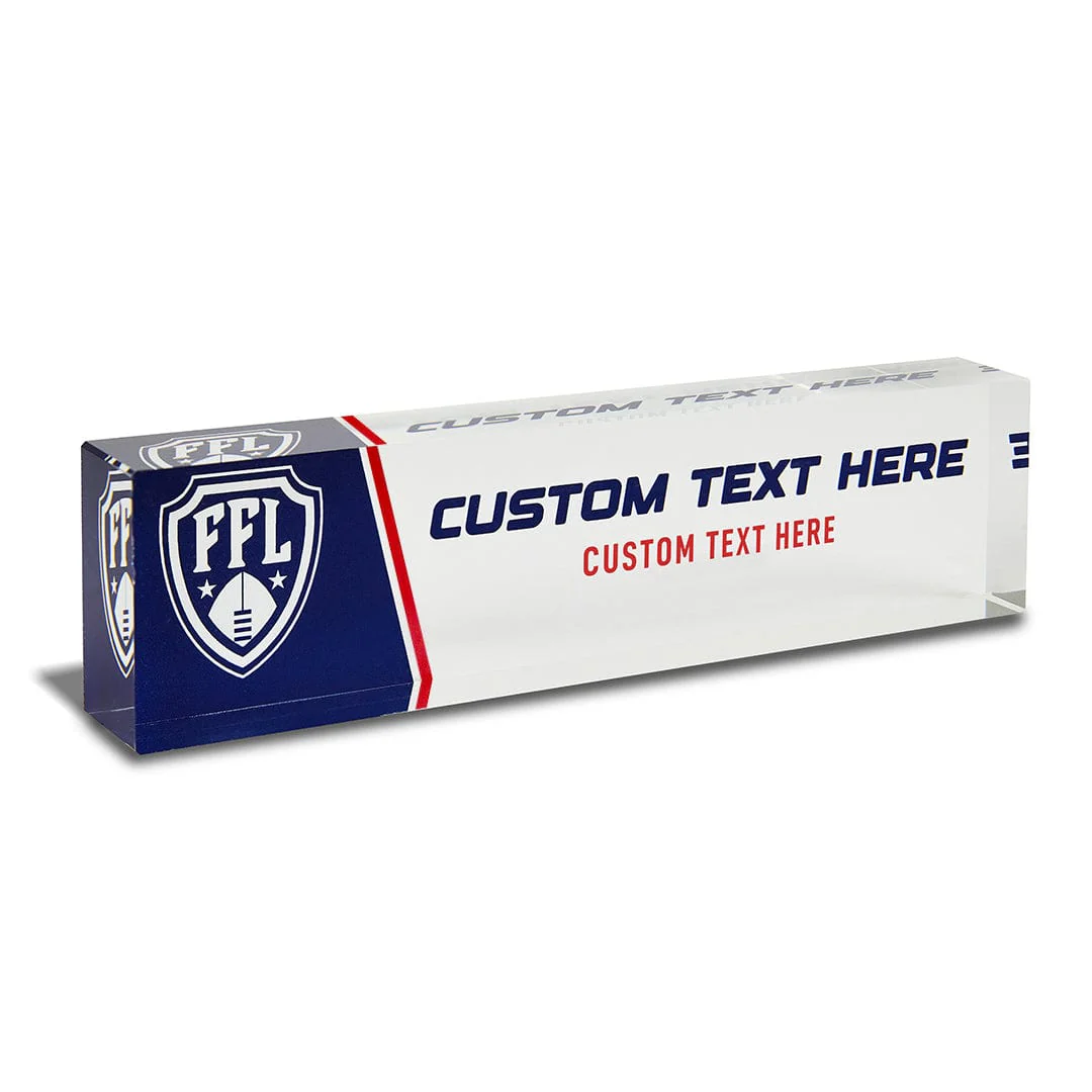8" Fantasy Football Champion Desk Name Plate