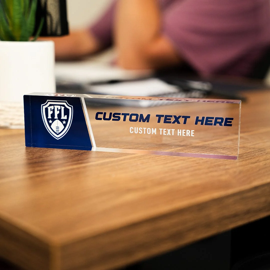 8" Fantasy Football Champion Desk Name Plate - Image 2