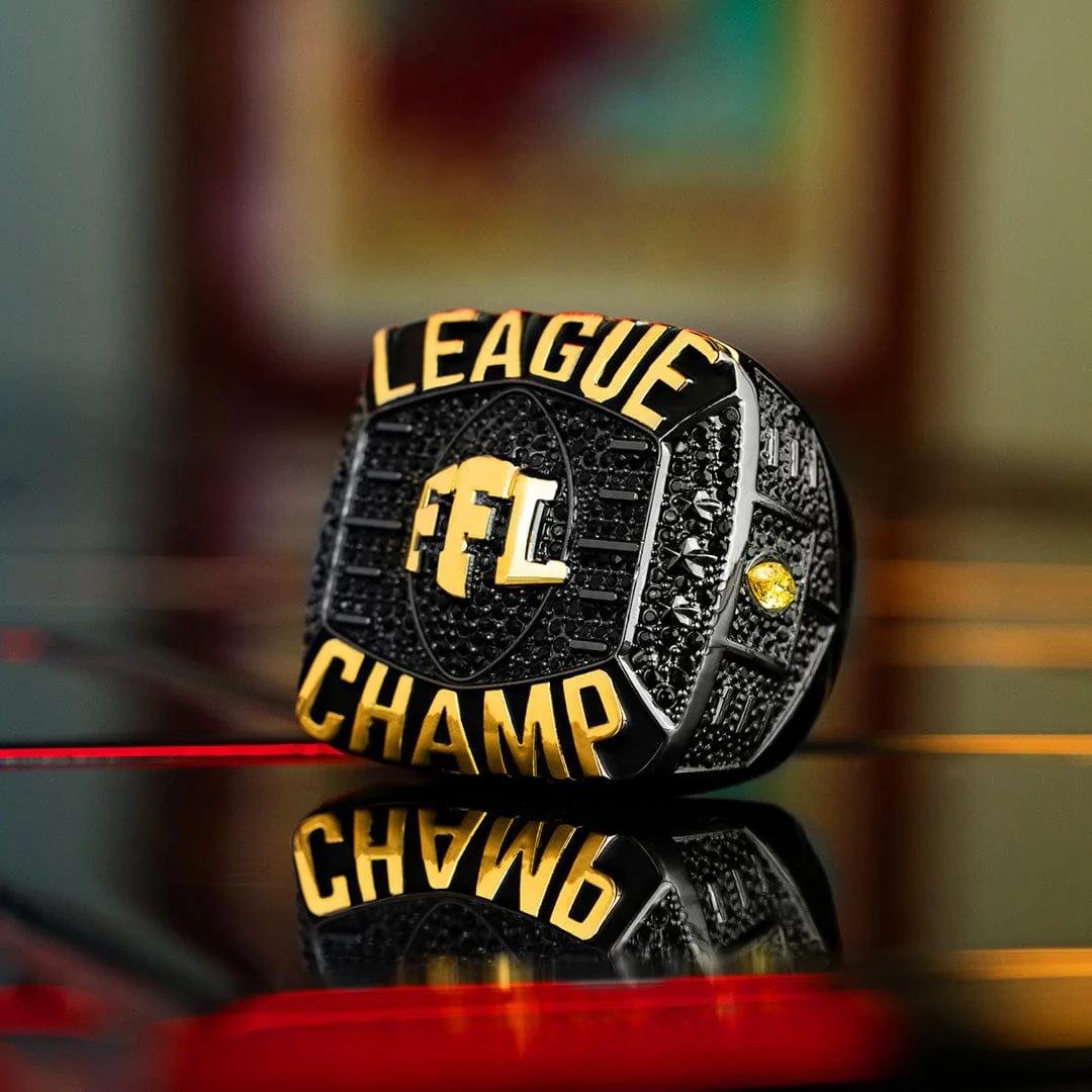 Fantasy Football Elite Championship Ring - Black/Gold - Image 3