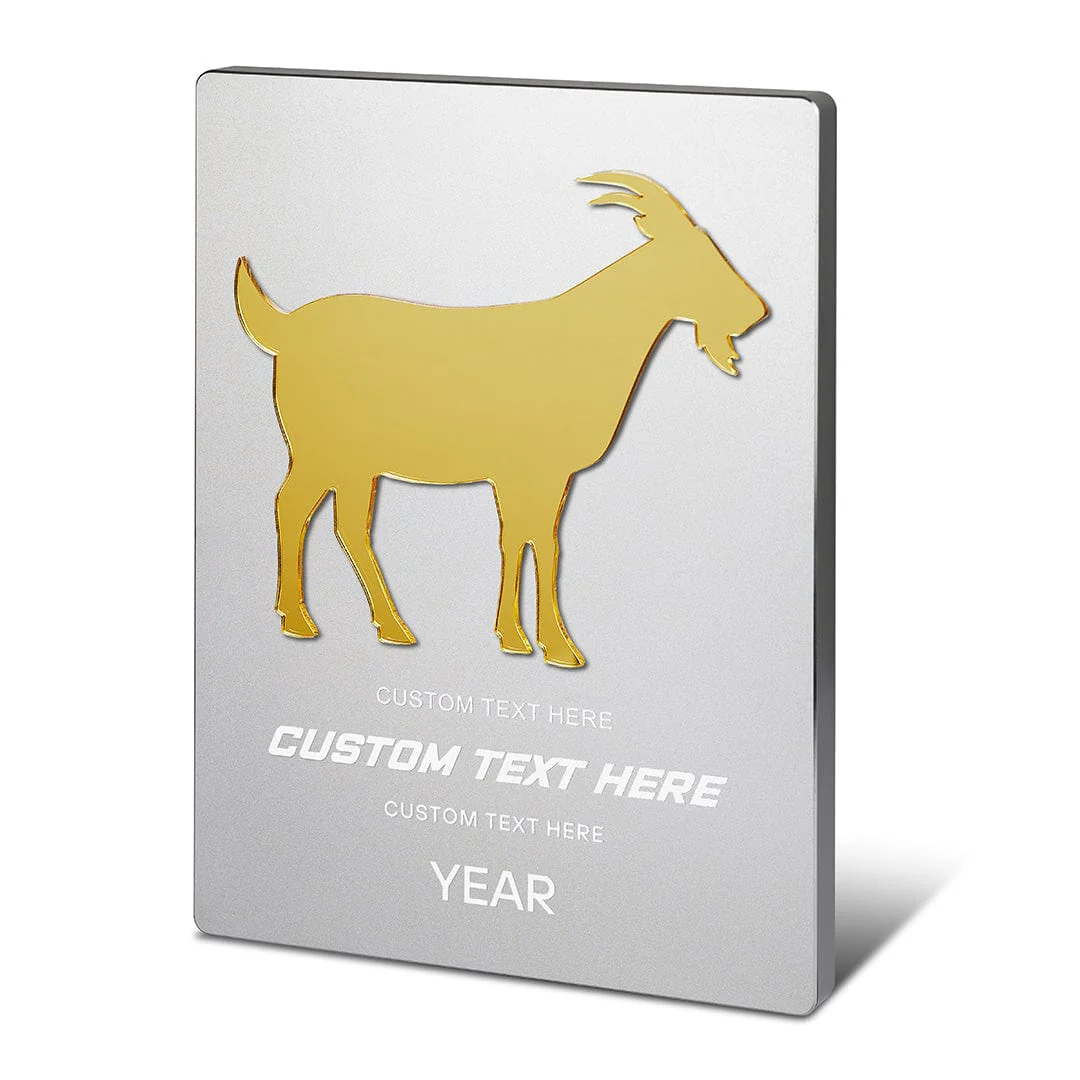11" Goat Silhouette Custom Metal Plaque