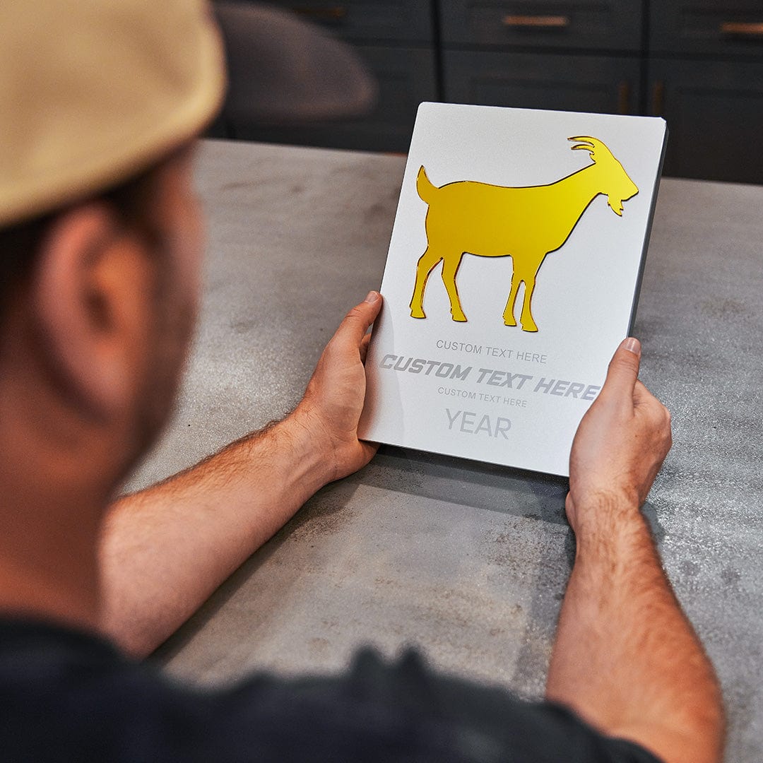 11" Goat Silhouette Custom Metal Plaque - Image 3