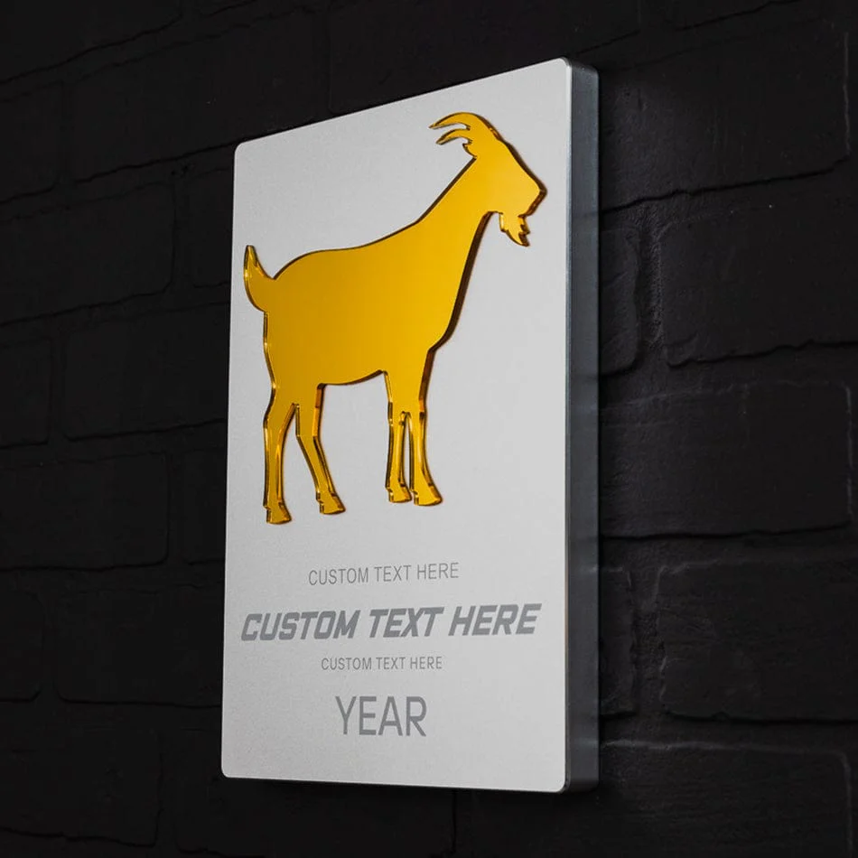 11" Goat Silhouette Custom Metal Plaque - Image 5
