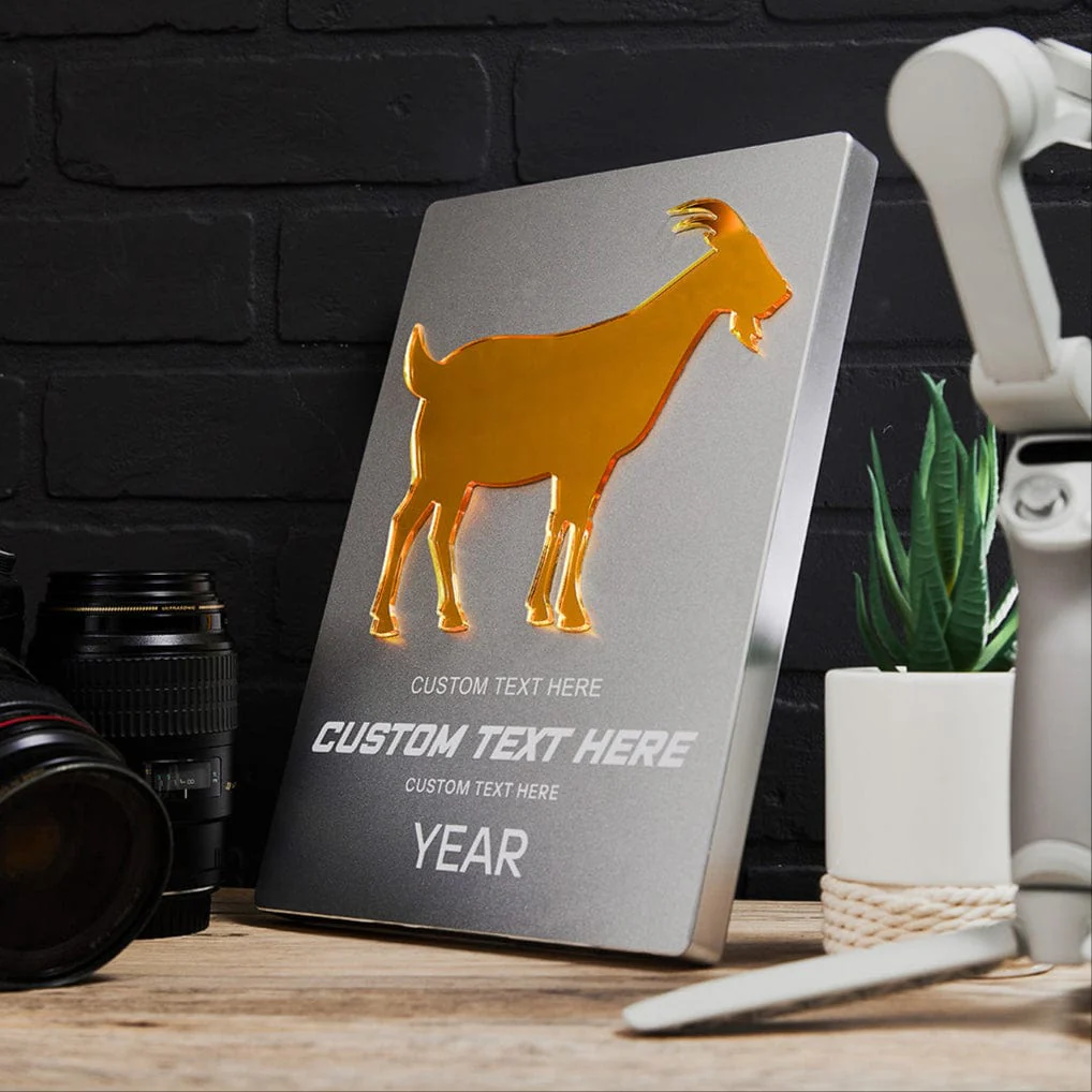 11" Goat Silhouette Custom Metal Plaque - Image 6