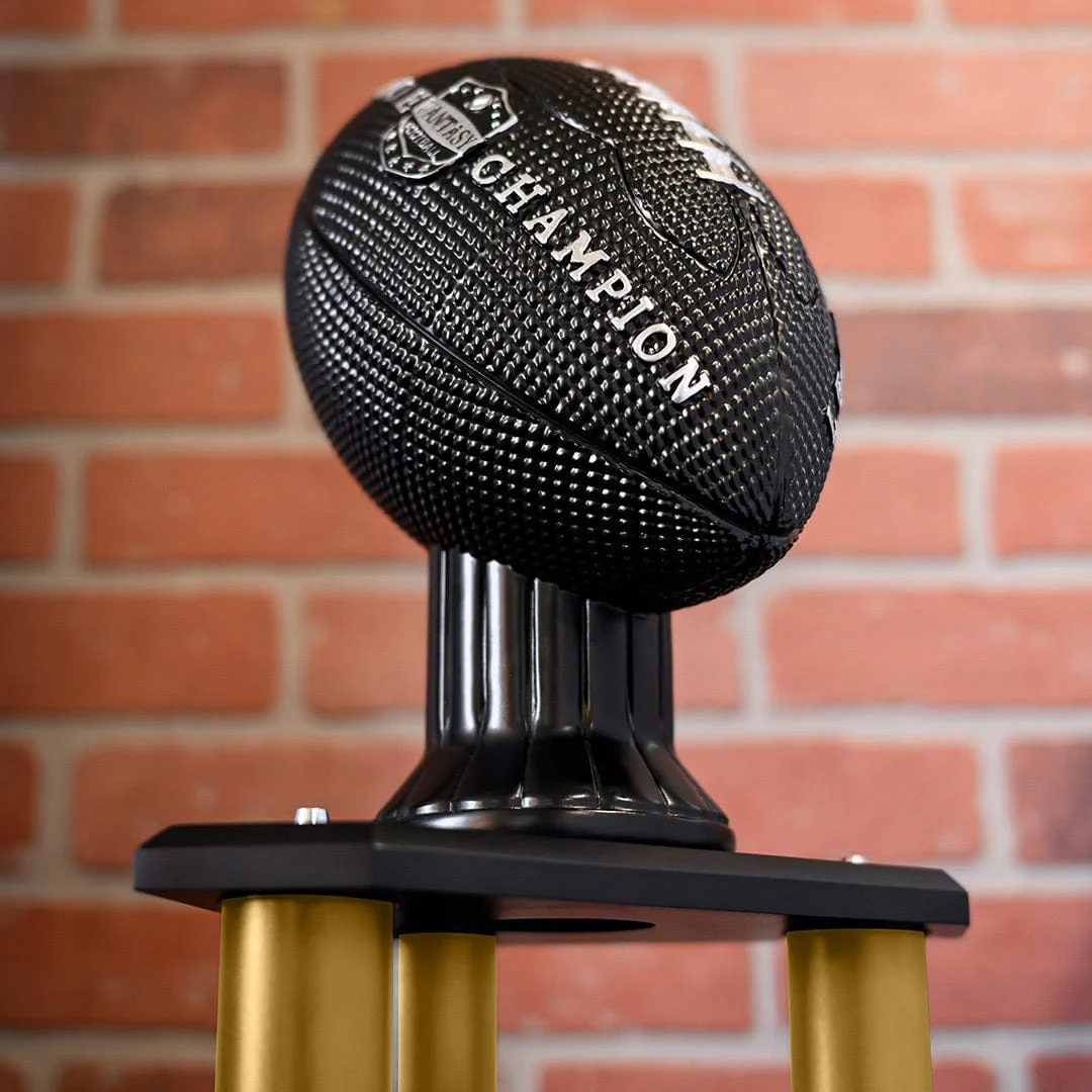 26"-36" Perpetual Fantasy Football Trophy - Gold Columns - Image 3