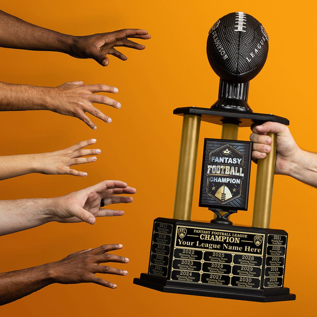26"-36" Perpetual Fantasy Football Trophy - Gold Columns - Image 5