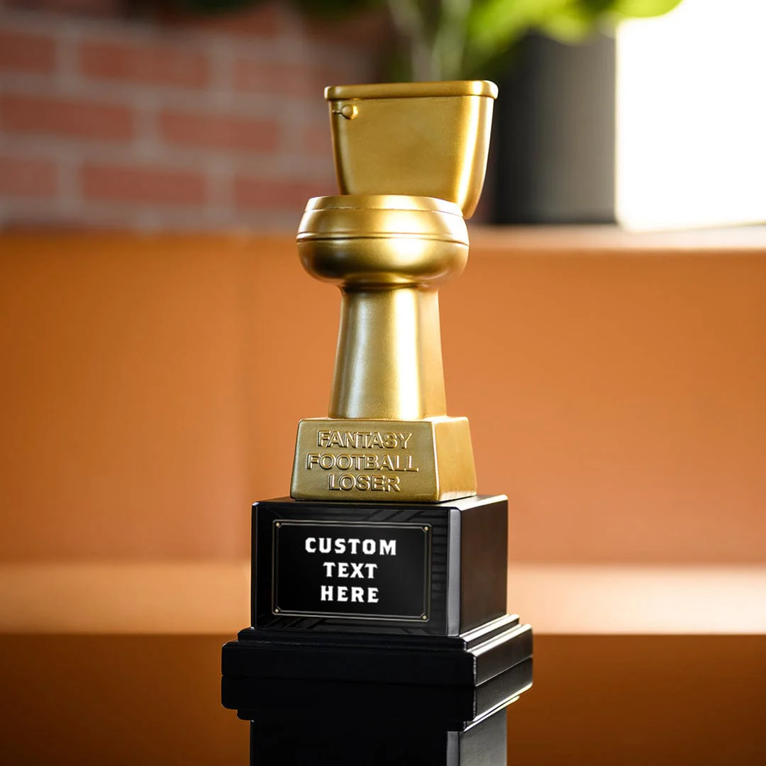 11" Custom Fantasy Football Loser Award - Toilet Trophy - Image 4
