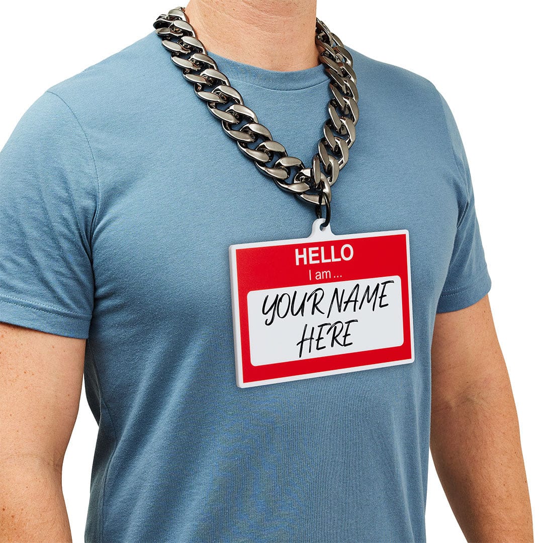 "Hello I Am" Customizable Dry Erase Acrylic Chain