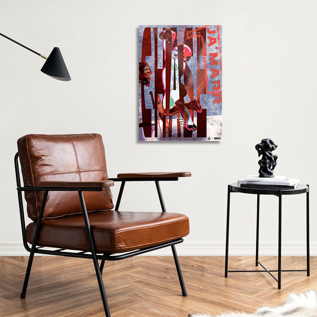 Ja'Marr Chase Catch Distressed - Metal Wall Art - Image 3