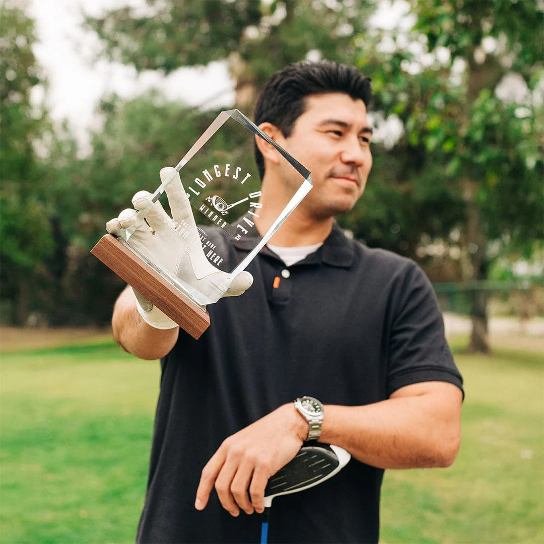 Longest Drive Custom Crystal Golf Trophy - Image 4