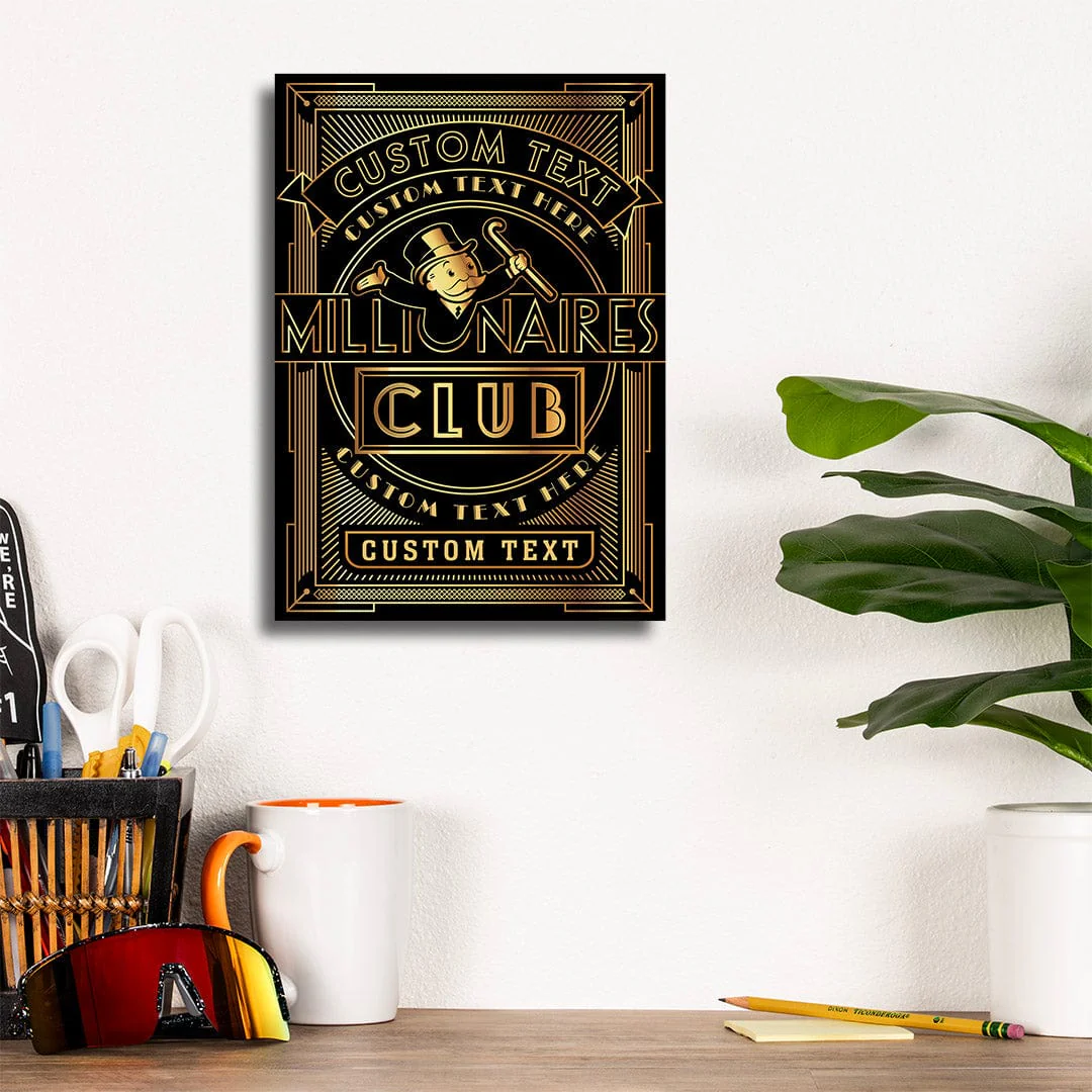Millionaires Club - Monopoly Metal Wall Art - Image 8