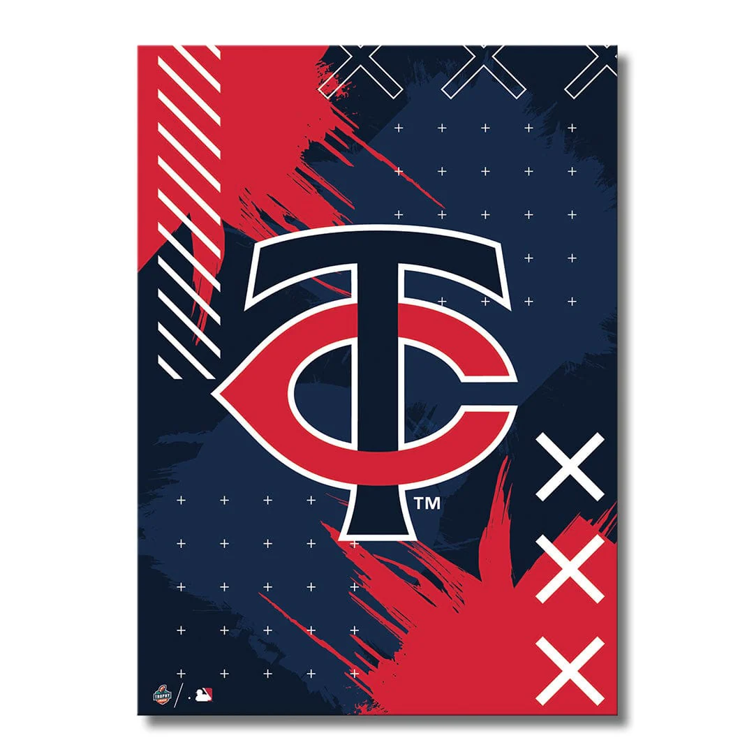 Minnesota Twins Stitch Logo - Metal Wall Art