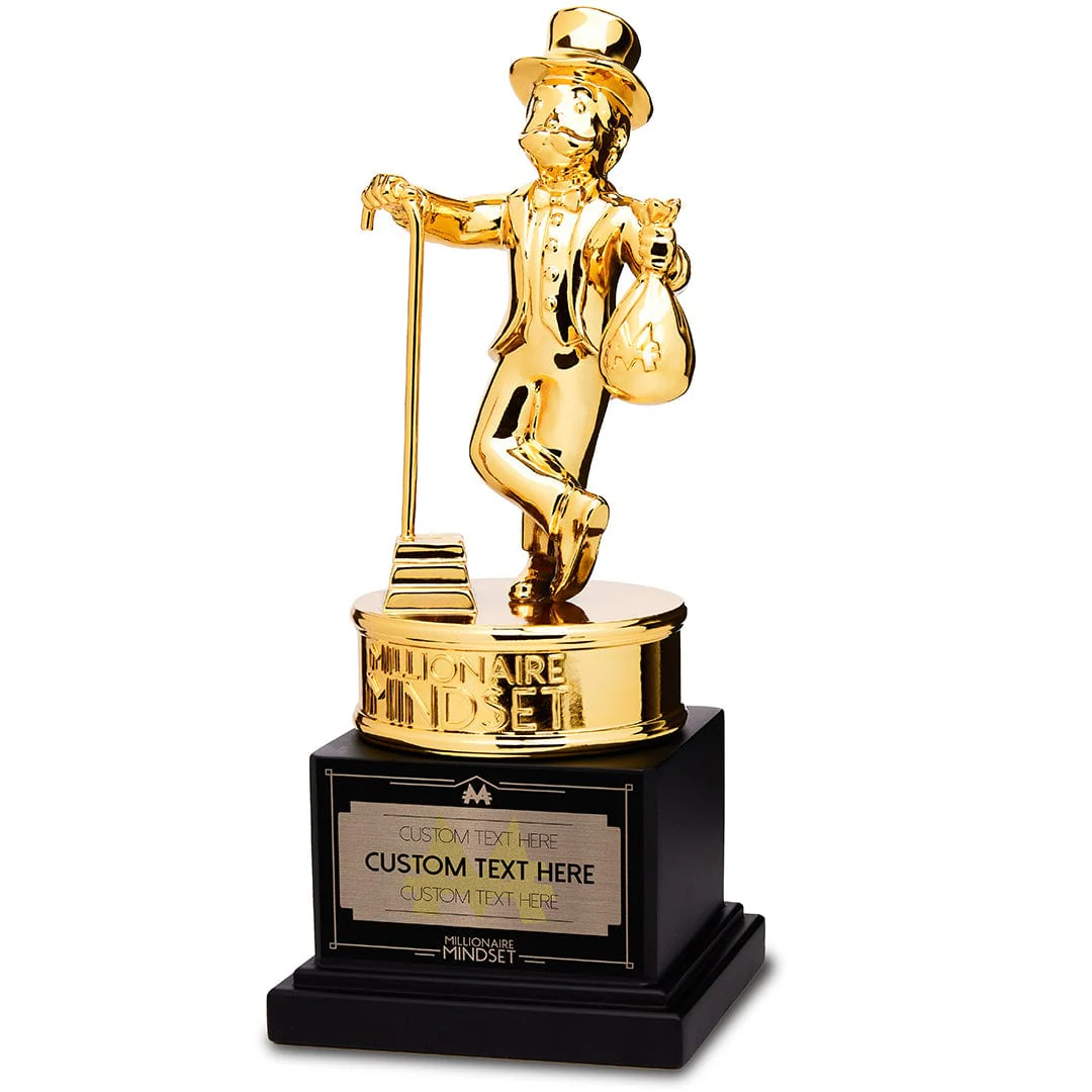 Mr. Monopoly Custom Gold Trophy