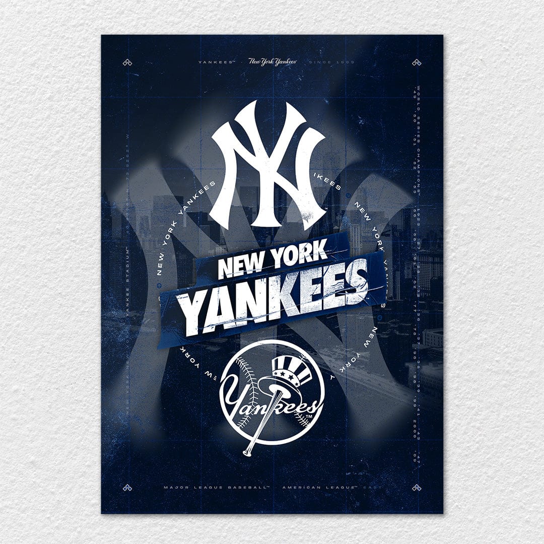 New York Yankees City Skyline Stacked - MLB Metal Wall Art - Image 6