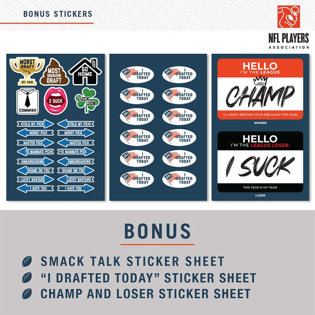 2026 NFL Superstar Fantasy Football Draft Board Kit - 12, 10, 8 team - Image 7