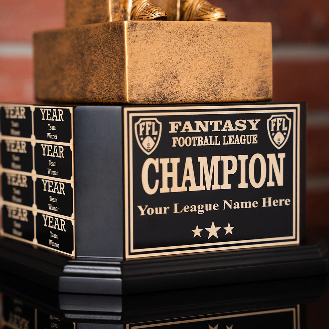 15" Perpetual Fantasy Football Trophy - Golden Player - Image 3
