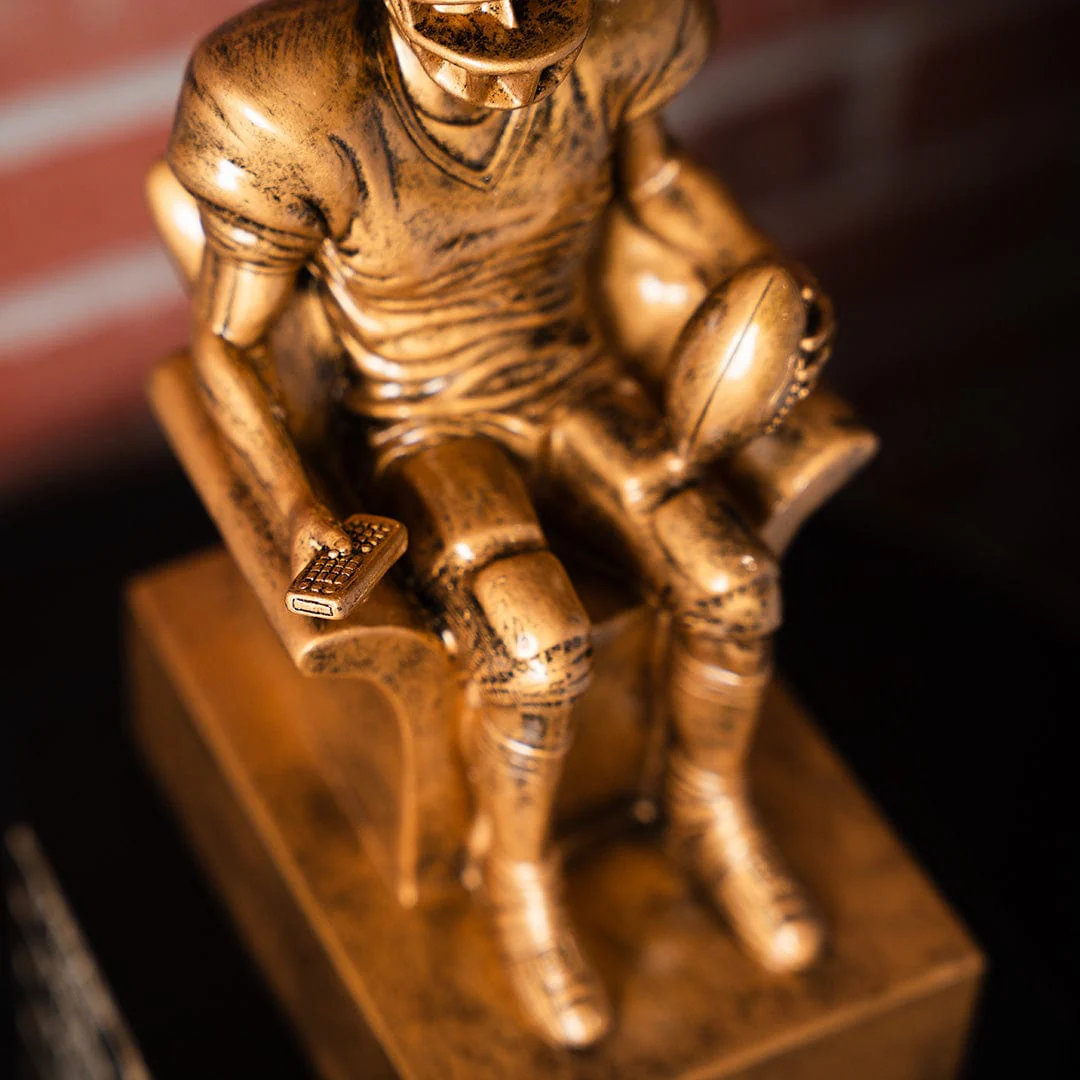 15" Perpetual Fantasy Football Trophy - Golden Player - Image 5