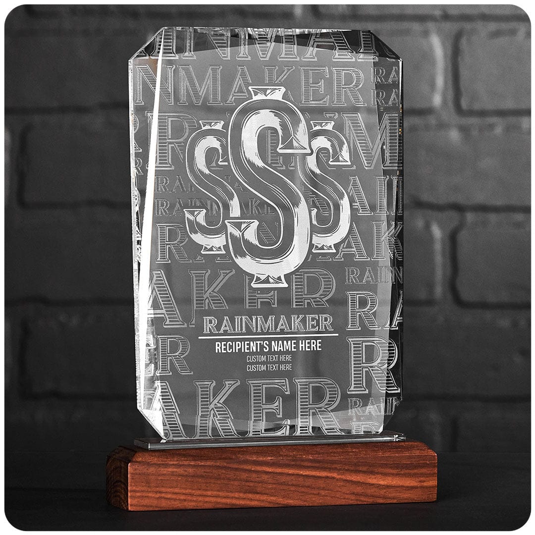 8.75" Rainmaker Custom Crystal Award