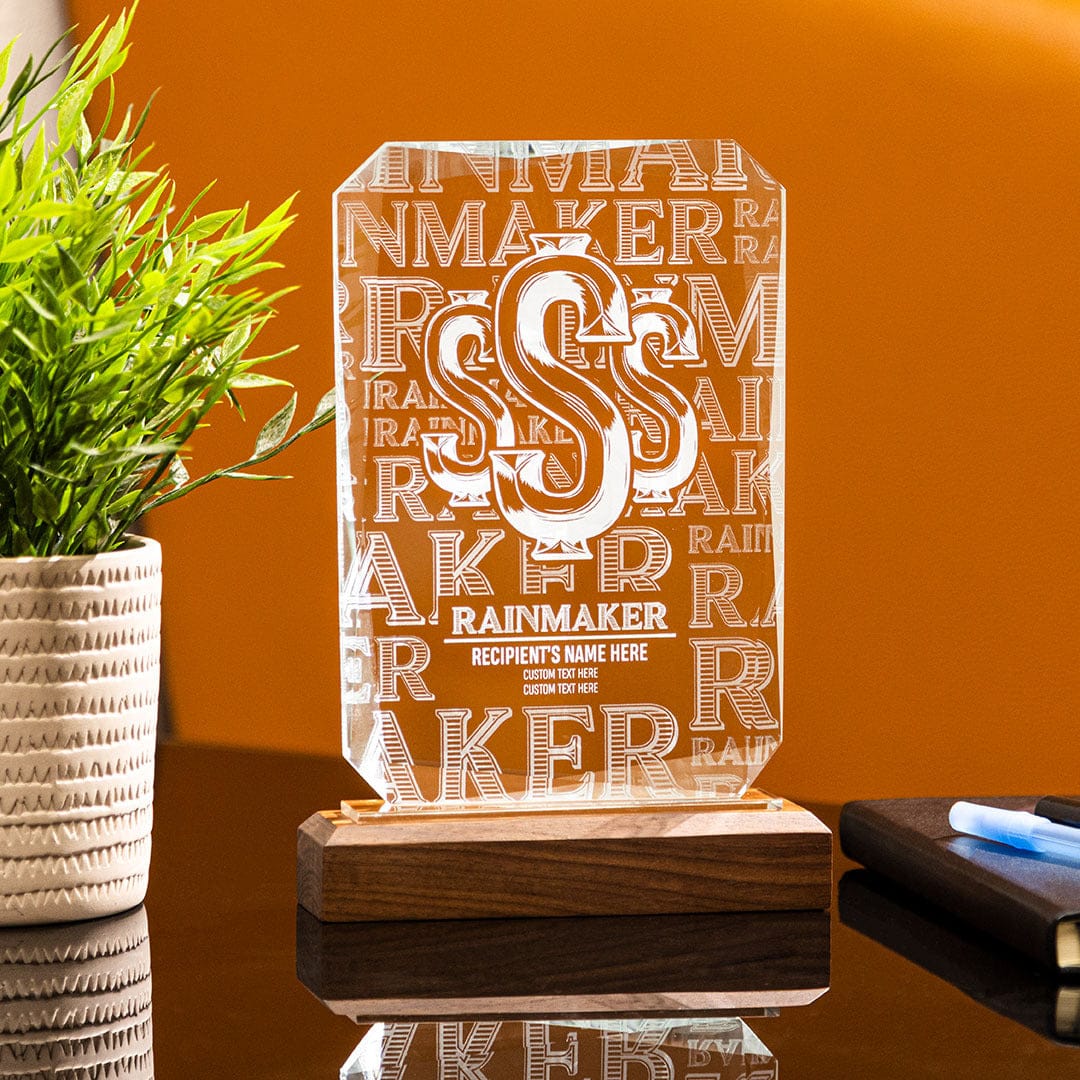 8.75" Rainmaker Custom Crystal Award - Image 2