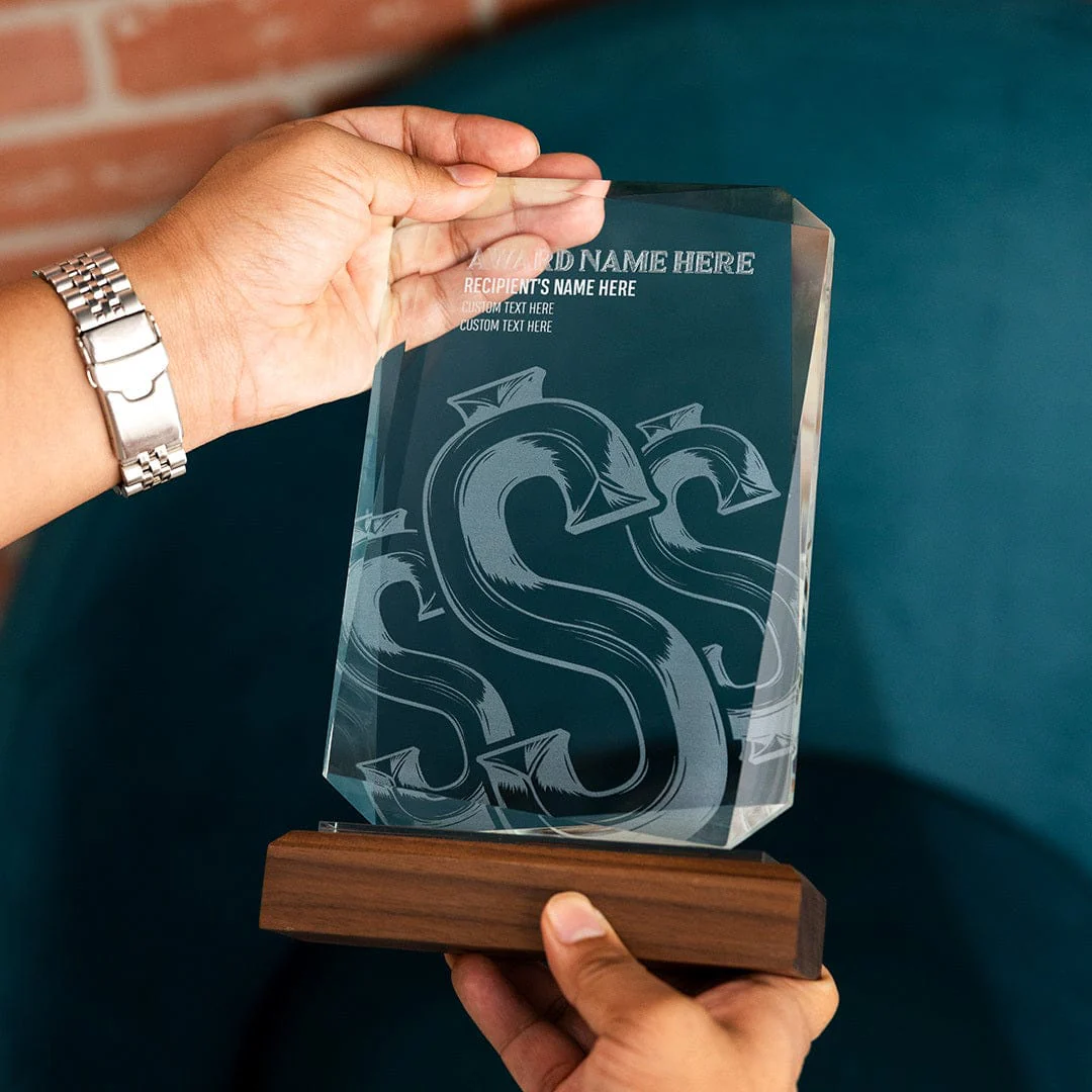 8.75" Rainmaker Custom Crystal Award - Image 3