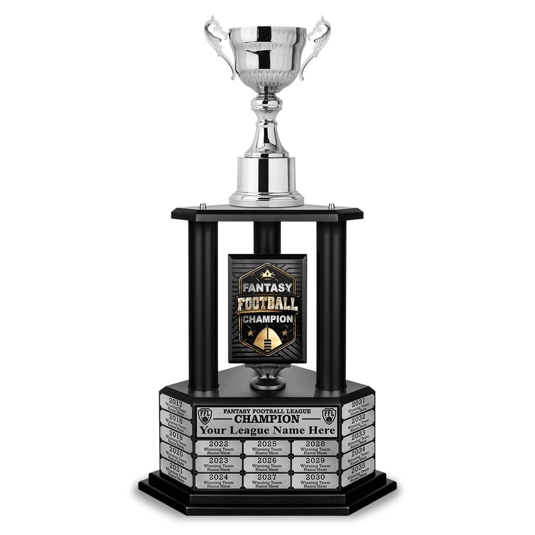26"-56" Fantasy Football Perpetual Trophy - Silver Cup - Image 5