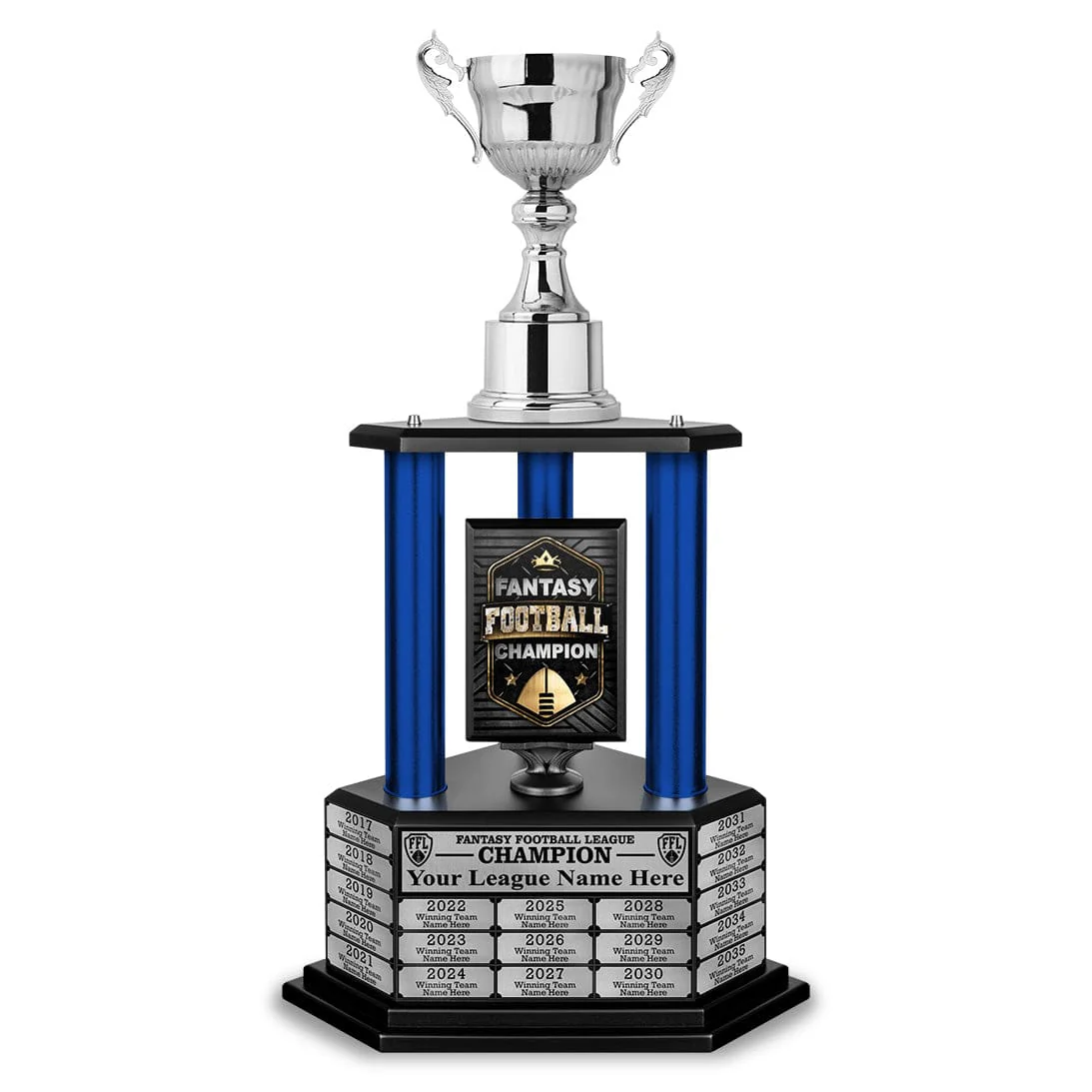 26"-56" Fantasy Football Perpetual Trophy - Silver Cup - Image 7