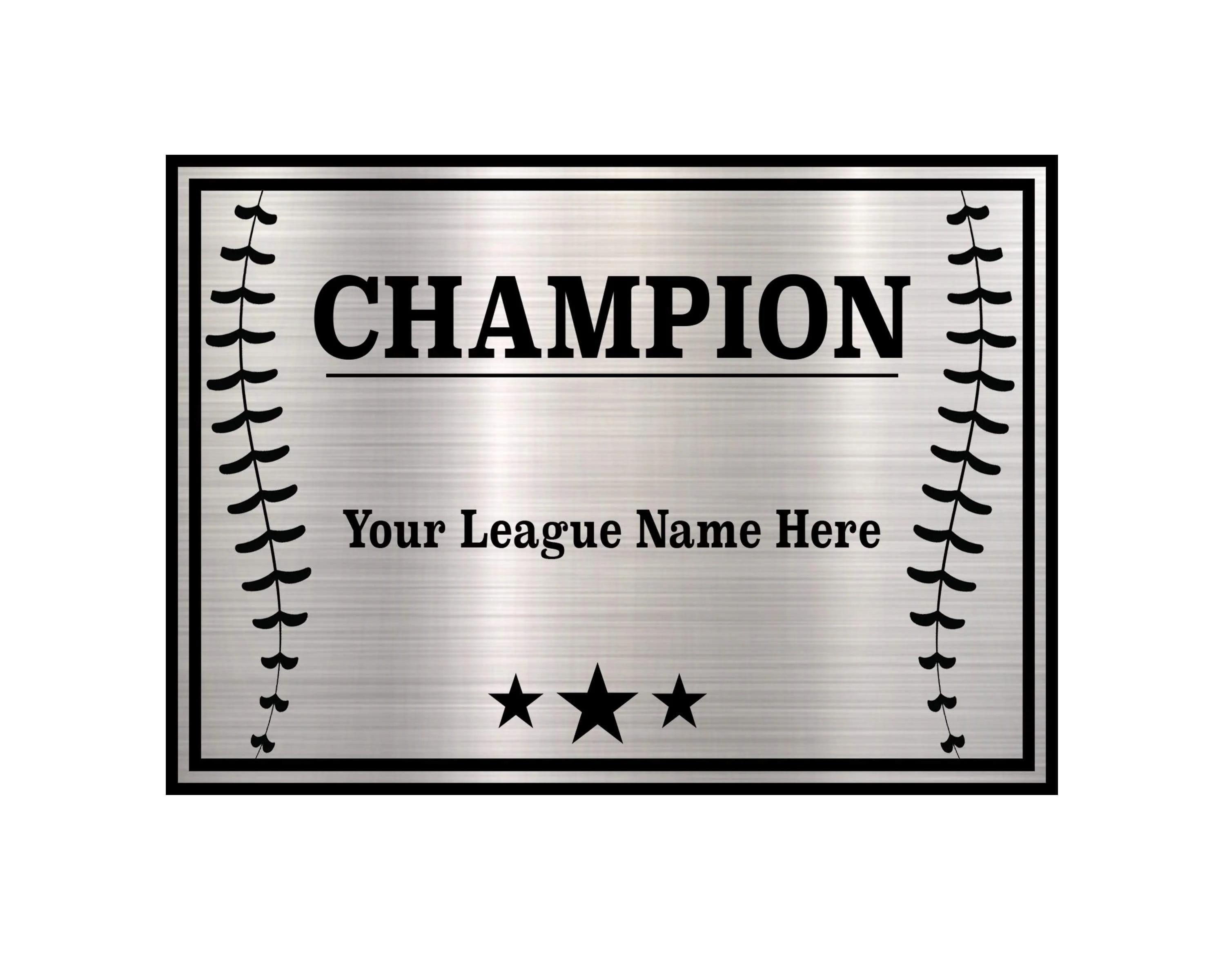 Square Base Baseball / Fantasy Baseball League Plate - Image 2