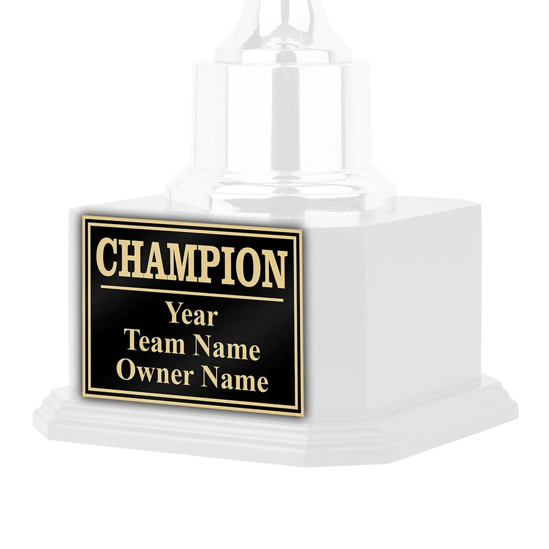 Square Base Champion Plate - Black/Gold - Image 2